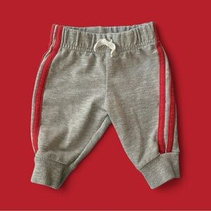 Carter's Gray Joggers with Red Stripes